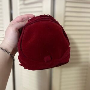 Vintage Red Velvet Hat